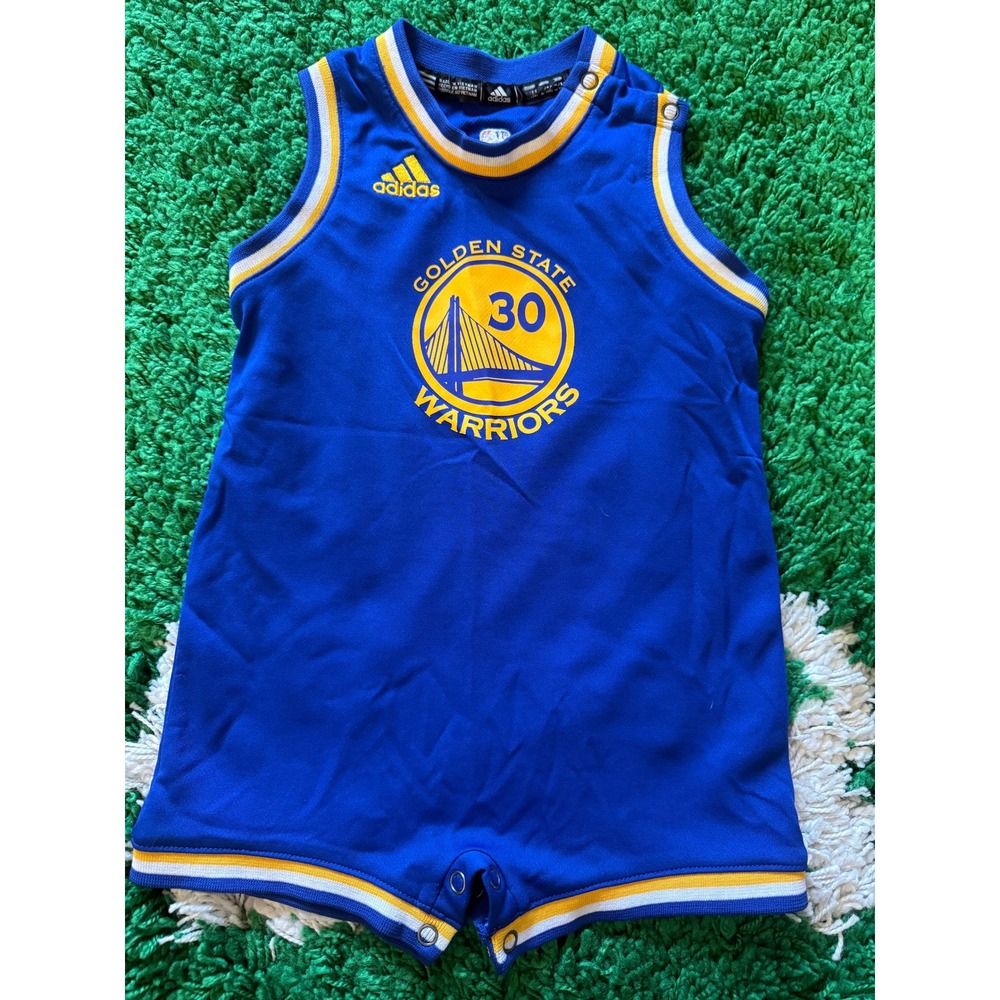Adidas Golden State Warriors Stephen Curry 30 Infant Romper Blue 18-24M (B)